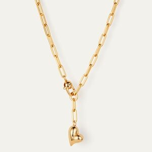 NIB Jenny Bird Puffy Heart Chain Necklace